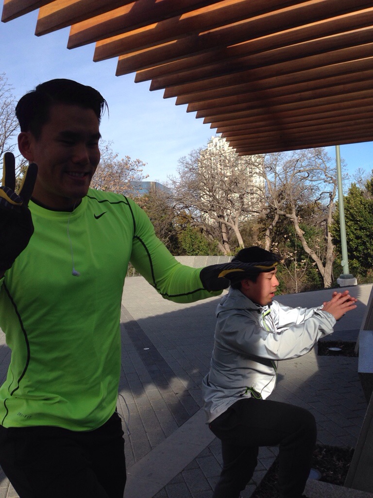 Derrick and Joshie during their step ups