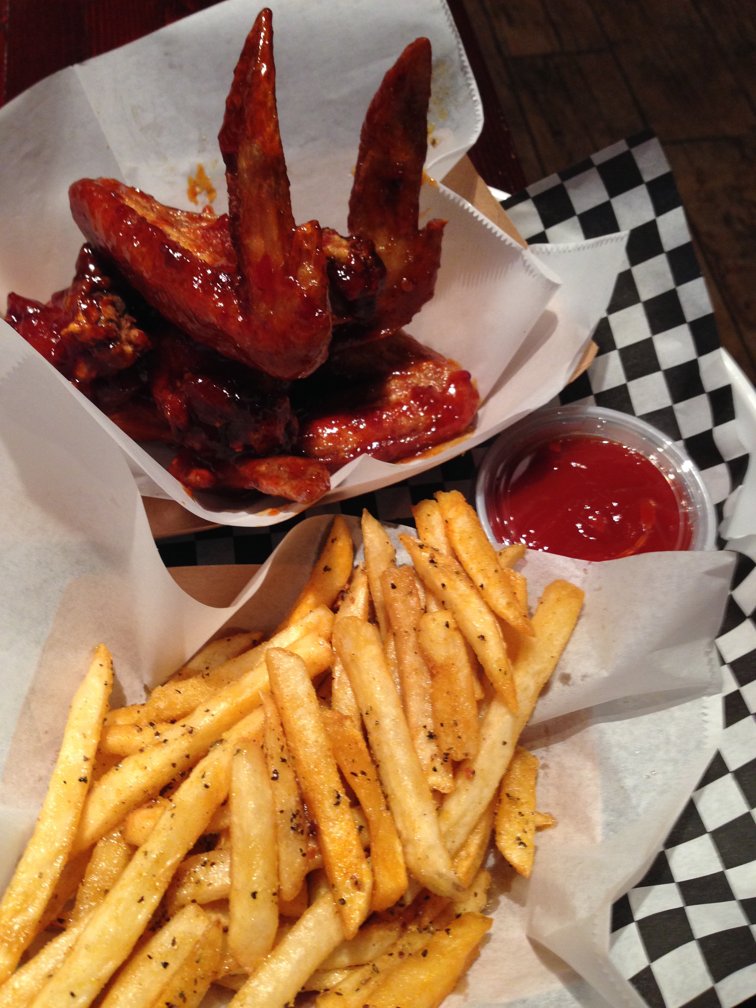 Wings with Cajun Fries
