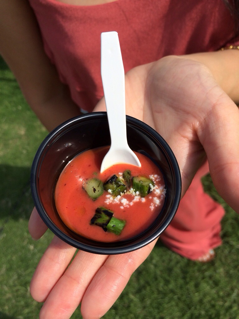 Strawberry gazpacho (cold soup) from Casa Rubia