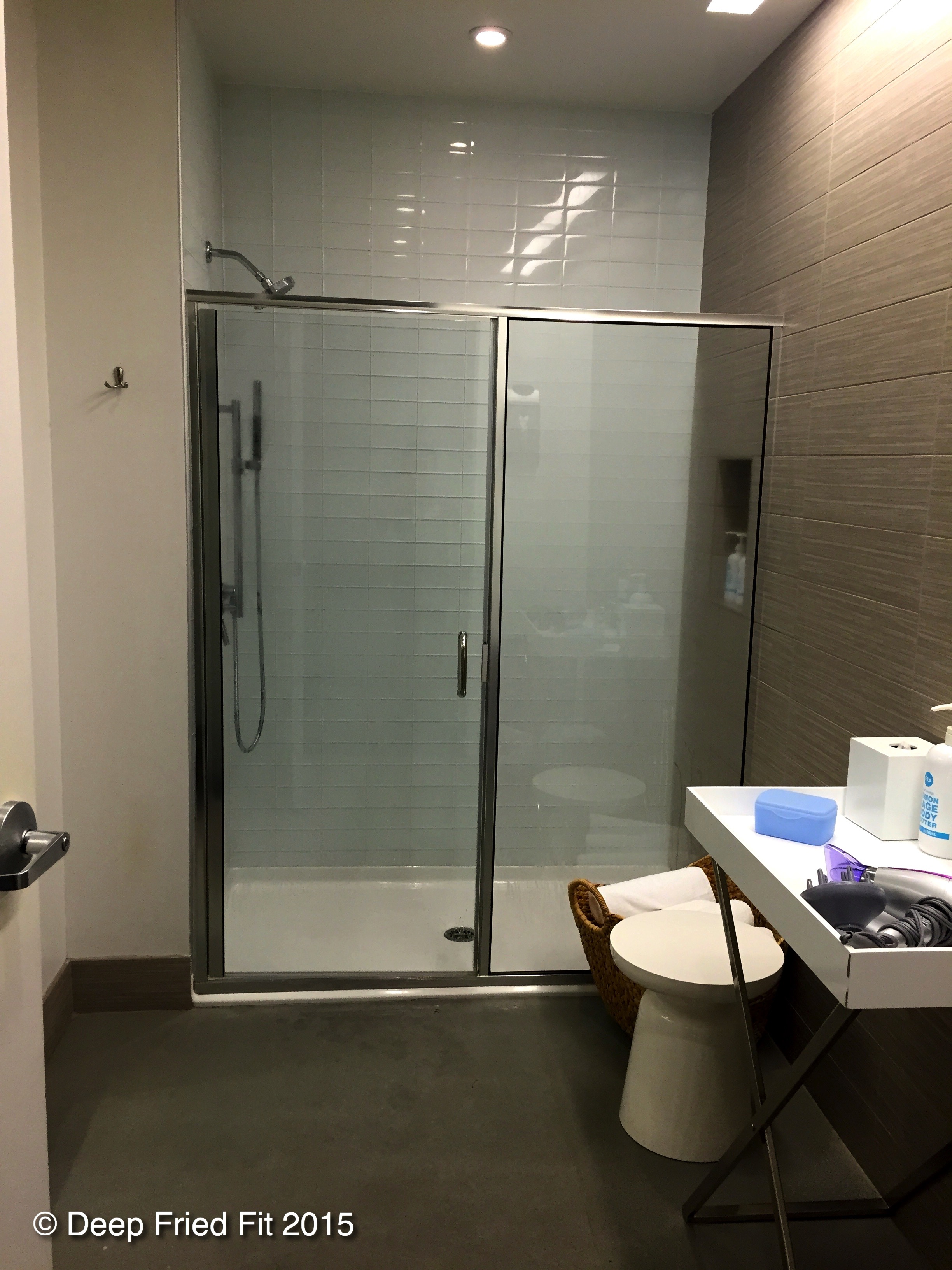 One of two shower rooms.